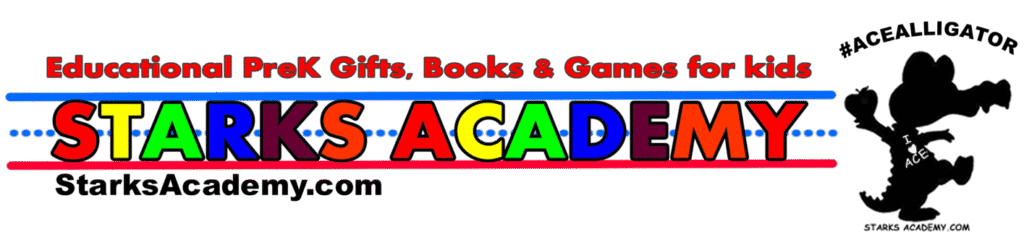 starks academy banner logo featuring Ace Alligator 